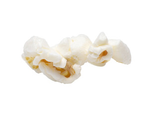 macro photo of popcorn isolated