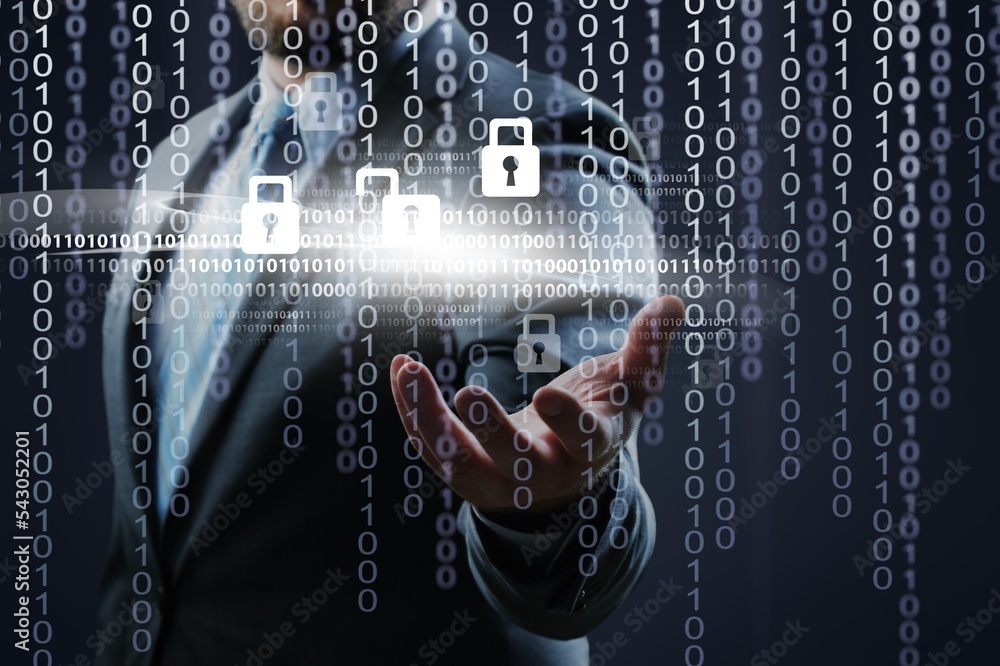 Poster security digital system network technology.