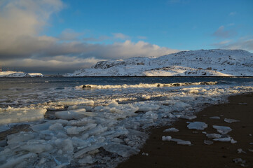 Lake Manasarovar in Western Tibet. According to the Hindu religion, the lake was first created in...