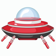 UFO spaceship vector illustration cartoon.