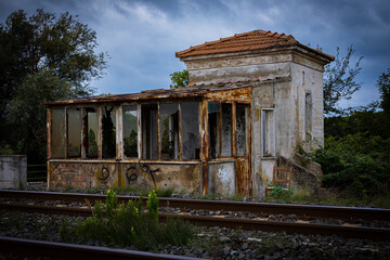 old abandoned train station in italy toscany