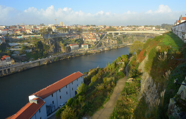 Fototapeta na wymiar Porto, Monastery and view over the river Douro