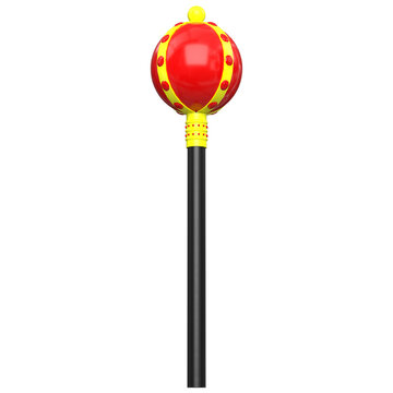 3d rendering illustration of a toy royal scepter