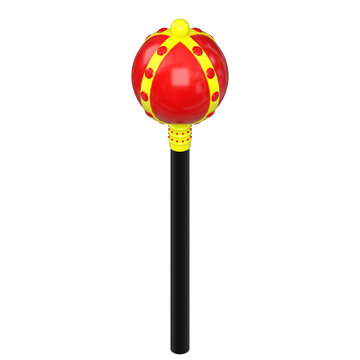 3d rendering illustration of a toy royal scepter