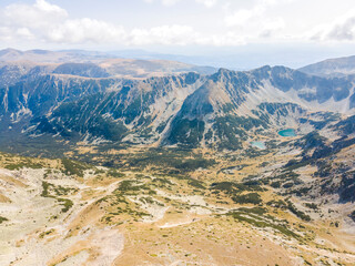 Aerial view of Rila mountain near Musala peak, Bulgaria