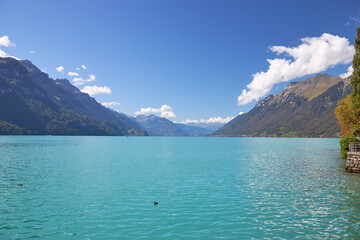 Nice sunny day at Lake Brienz in Switzerland.