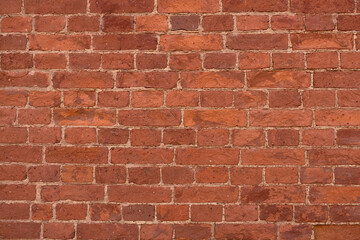 brick wall background, old red brickwork