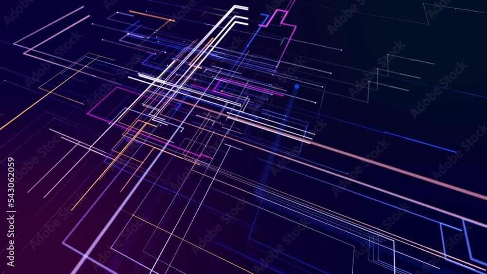 Poster info concept lines and nodes. vj loop hologram abstract background sci fi theme, information blocks,