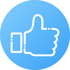 Obraz premium Thumb up and thumb down flat icon. Like symbol. Social media concept