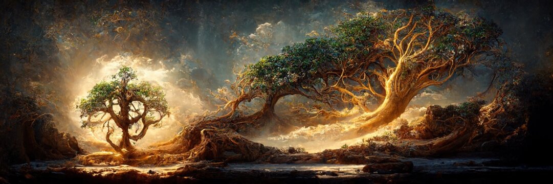 Yggdrasil from norse mythology known for being the tree of life.