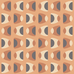 Abstract rounded ornament for decorating any surfaces or things. Seamless pattern.