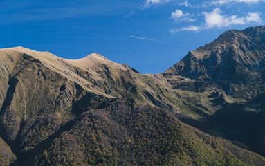 Autumn landscape in the Pyrenees mountains
