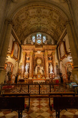Fototapeta na wymiar Interior of the Málaga Cathedral in Malaga, Spain