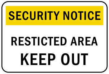 Keep out sign private property danger warning