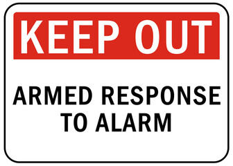 Keep out sign private property danger warning