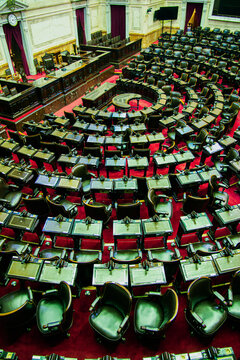 Interior of the Argentine Congress, the legislative branch of the government.