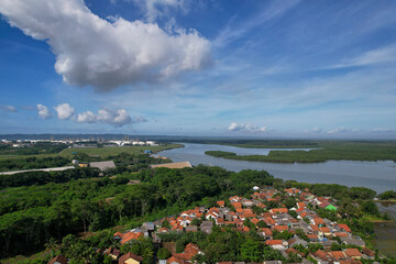 Ocean Waves view from above. Tropical Beach for opening video