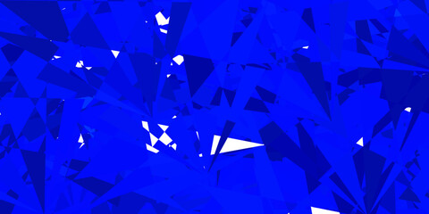 Dark blue vector texture with random triangles.