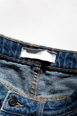 cotton tag on jeans
