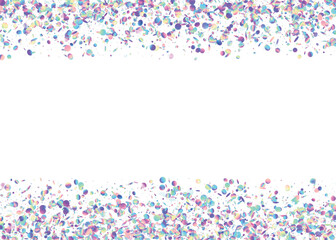 Fototapeta na wymiar Carnival Confetti. Glamour Art. Rainbow Tinsel. Laser Flyer. Blue Retro Sparkles. Surreal Foil. Holographic Background. Disco Christmas Illustration. Purple Carnival Confetti