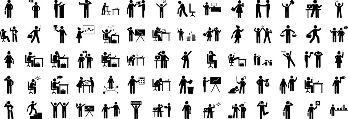 Businessman icons collection vector illustration design