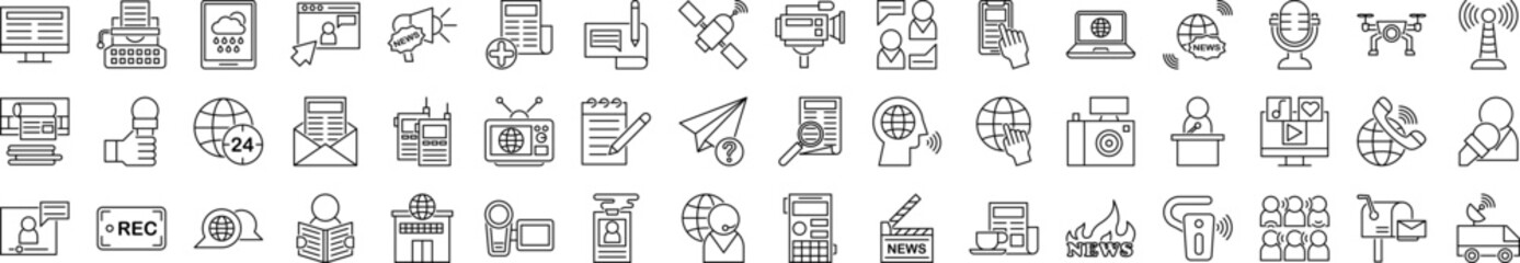 News icons collection vector illustration design