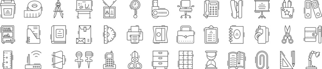 Office tools icons collection vector illustration design