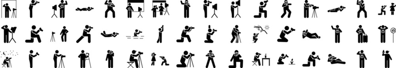 Photographer icons collection vector illustration design