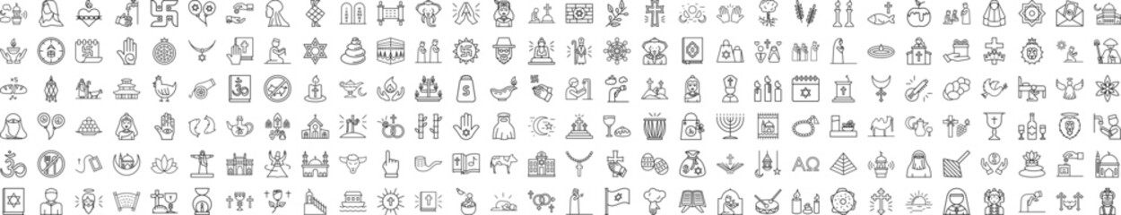 Religion icons collection vector illustration design