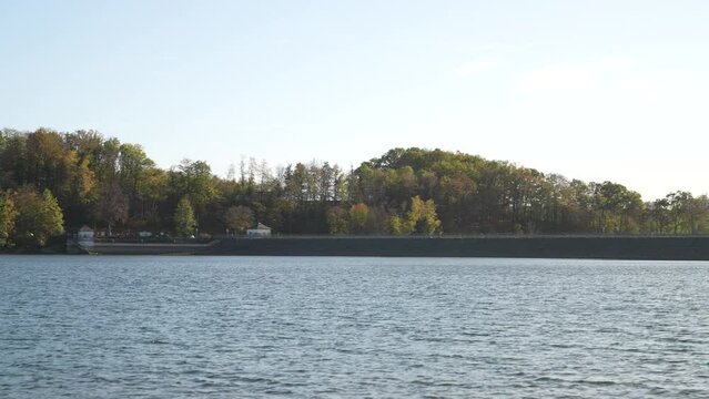 bevertalsperre Staumauer Pan Schwenk