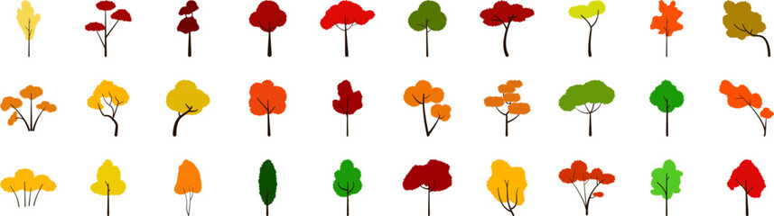 Tree icons collection vector illustration design