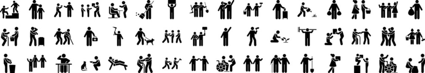 Volunteer icons collection vector illustration design