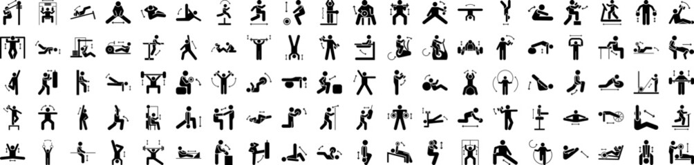 Gym icons collection vector illustration design - obrazy, fototapety, plakaty