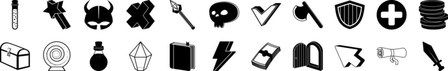 Game icons collection vector illustration design
