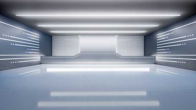 floor, tile, background, white, tile floor, spaceship, futuristic, design, space, empty, perspective, future, clean, light, interior, bright, room, inside, 3d, rendering, floor background, empty room,