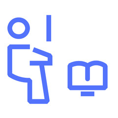 office space study line icon