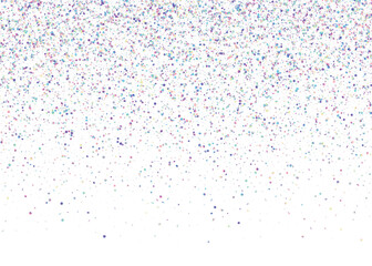 Falling Sparkles. Unicorn Art. Party Design. Rainbow Glitter. Holiday Foil. Retro Realistic Illustration. Kaleidoscope Confetti. Pink Shiny Background. Blue Falling Sparkles