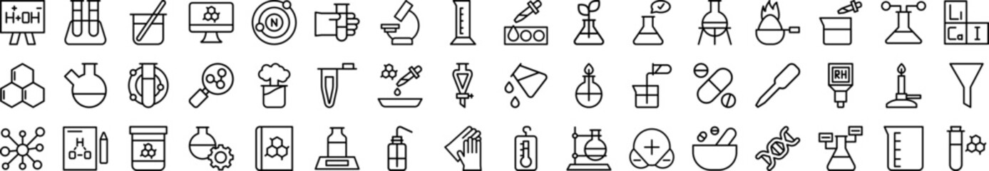 Chemistry icons collection vector illustration design