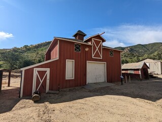 red barn and sky