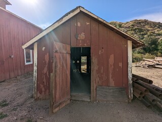 old red barn