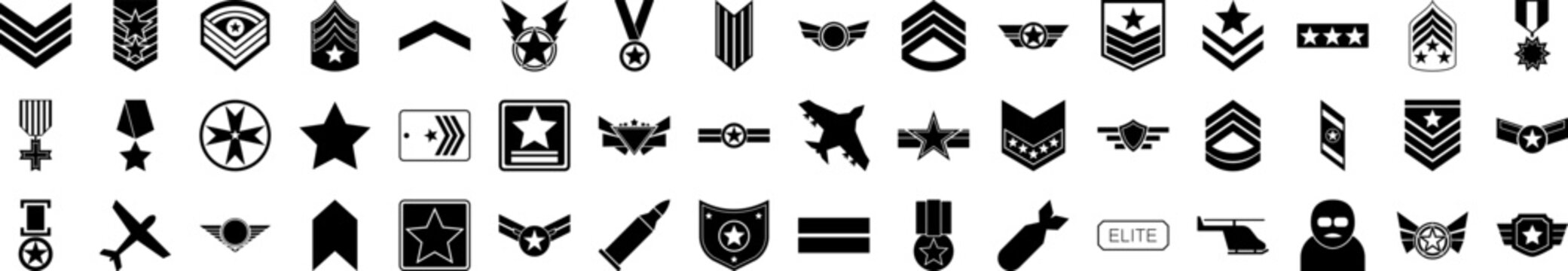 Army icons collection vector illustration design