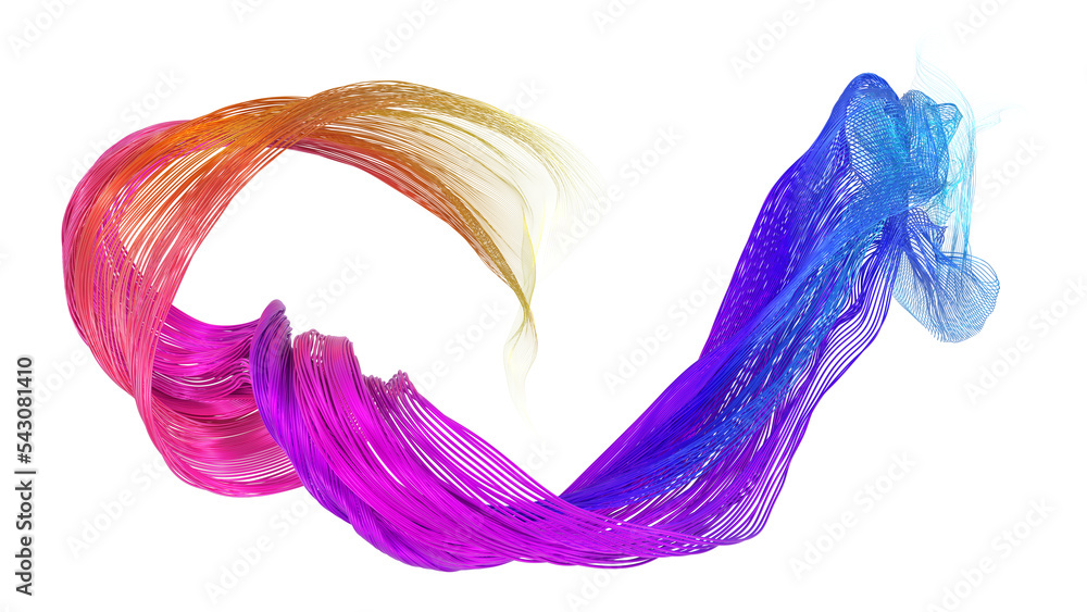Aufkleber beautiful abstract lines on a white background. modern technological background. futuristic design. 