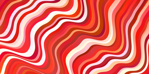 Obraz premium Light Red vector texture with curves.
