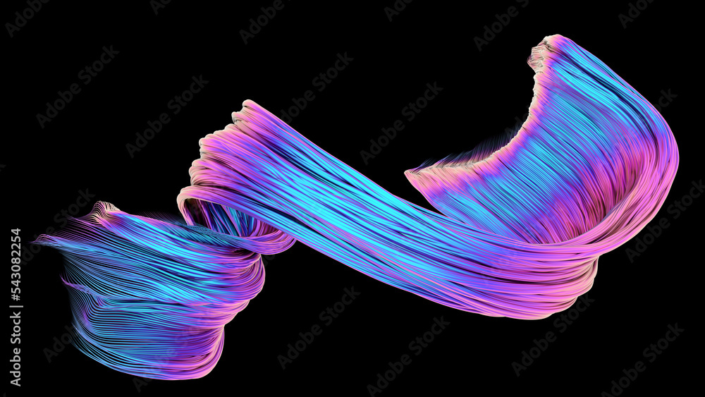 Aufkleber beautiful abstract lines on a black background. modern technological background. futuristic design. 