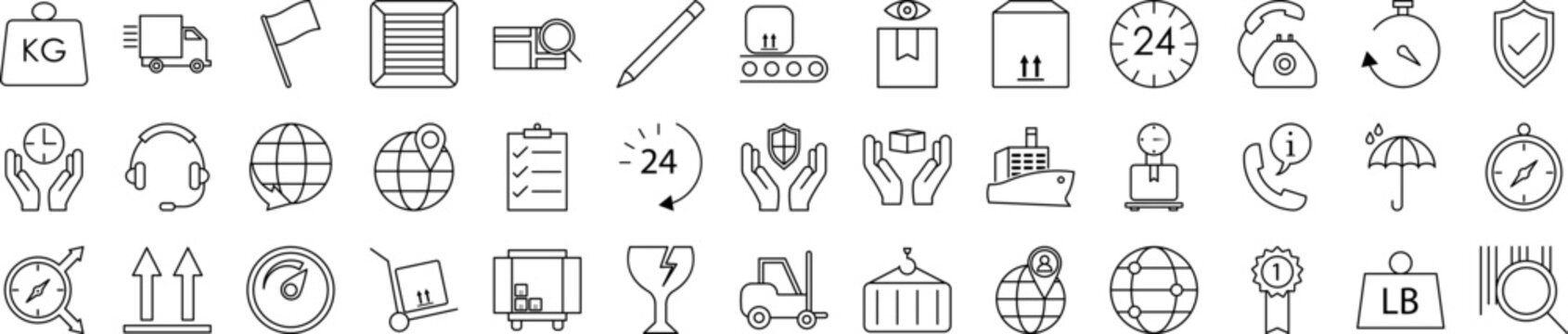 Logistics icons collection vector illustration design