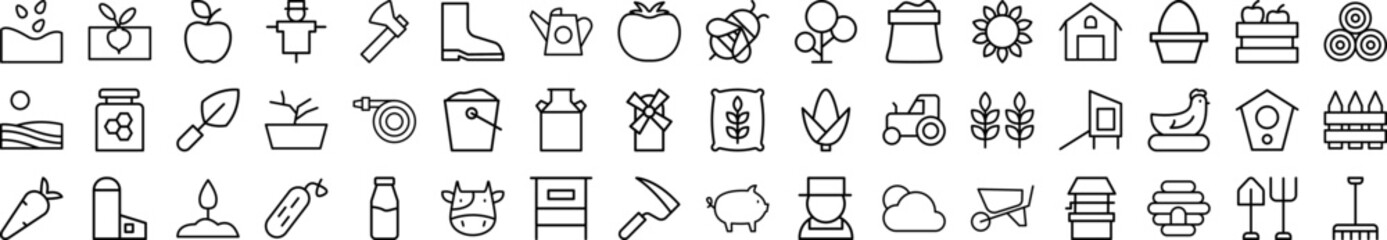 Farm icons collection vector illustration design