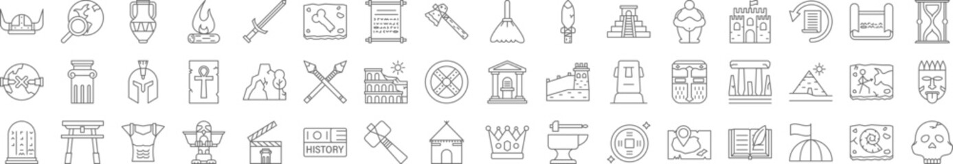 History icons collection vector illustration design
