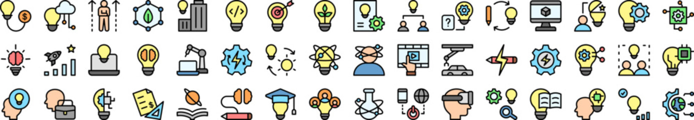 Innovation icons collection vector illustration design
