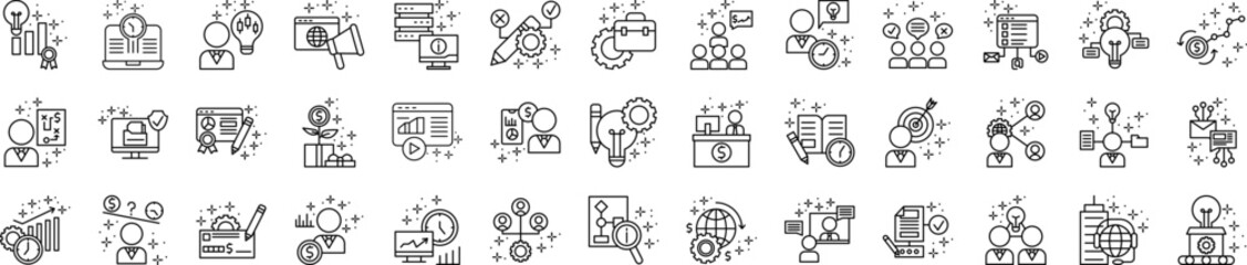 Managment icons collection vector illustration design