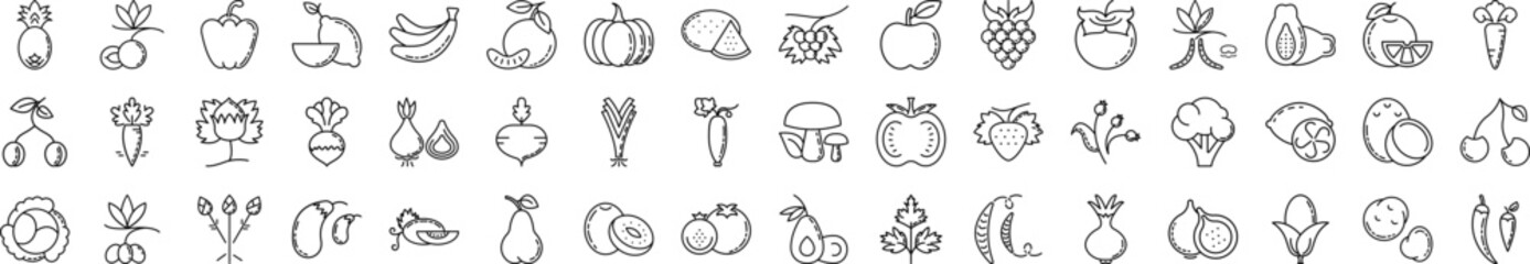 Vegetables icons collection vector illustration design